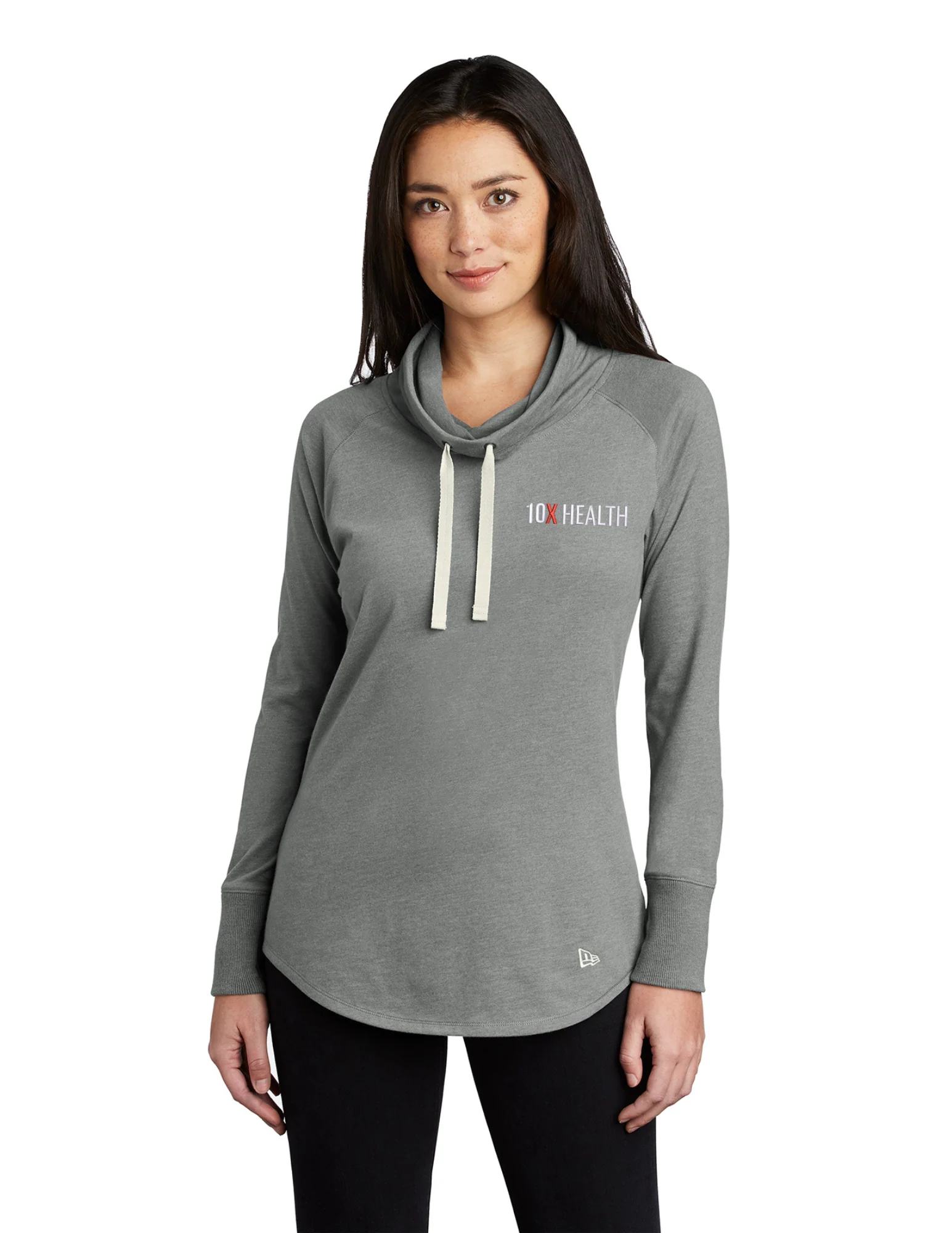10X Health Ladies Long Sleeve Hoodie Tee - Image 2